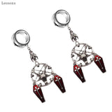 Leosoxs 2pcs Ancient Star Wind Shofar Skull Cross Ear Piercing
