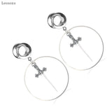 Leosoxs 2pcs Sword Earrings Witch Pendant