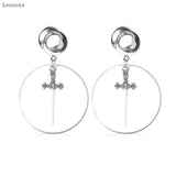 Leosoxs 2pcs Sword Earrings Witch Pendant