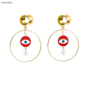 Leosoxs 2pcs Pearl Geometric Earrings