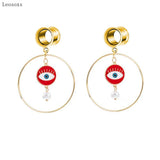 Leosoxs 2pcs Pearl Geometric Earrings