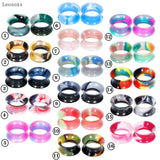 Leosoxs 2pcs Silicone Ear Pinna Piercing Jewelry 6mm-25mm