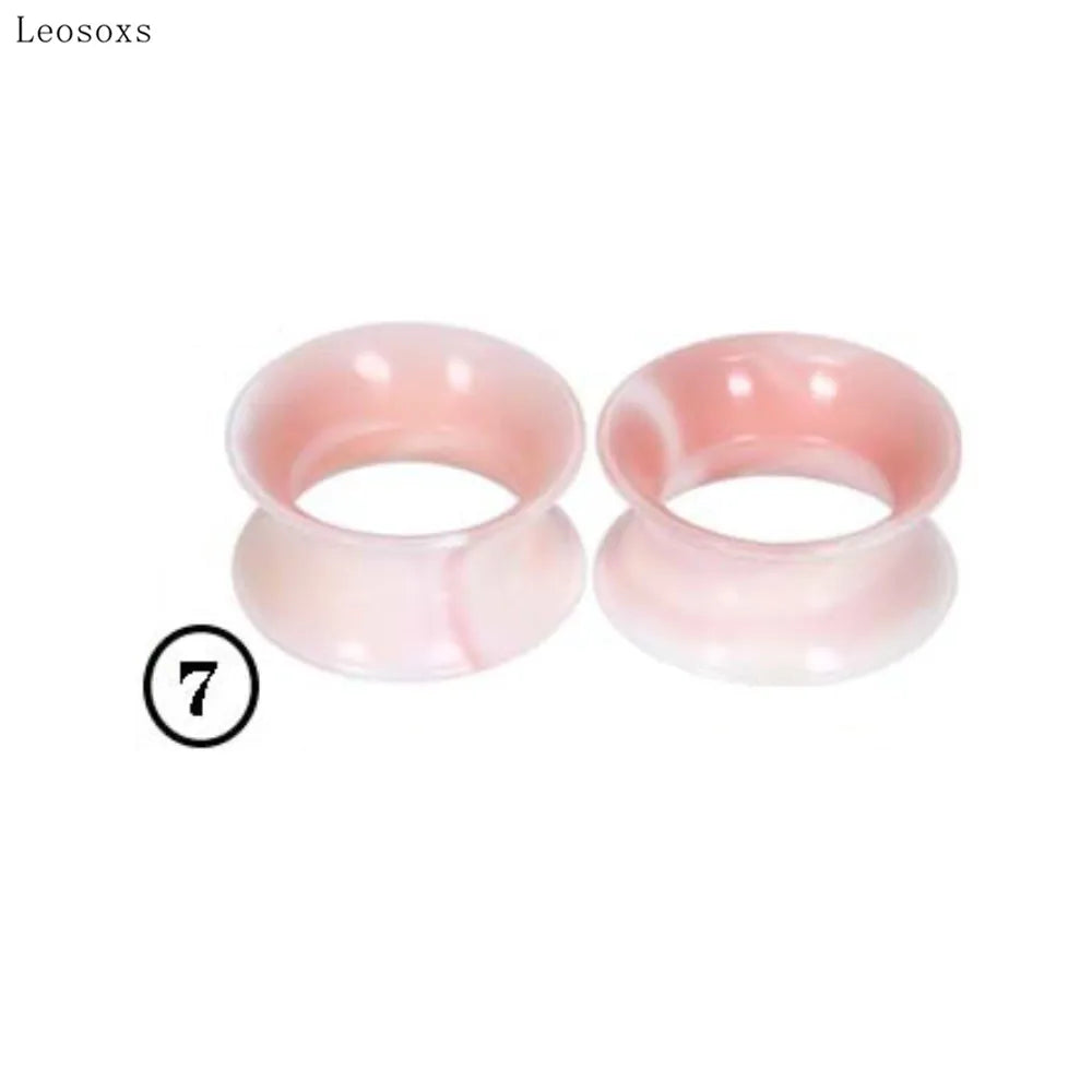 Leosoxs 2pcs Silicone Ear Pinna Piercing Jewelry 6mm-25mm