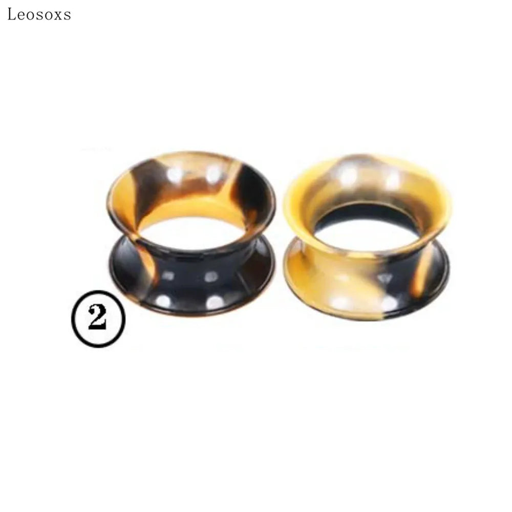 Leosoxs 2pcs Silicone Ear Pinna Piercing Jewelry 6mm-25mm