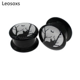 2pcs Hot Acrylic Ear Stud Thread Tunnel Earplugs 4-25mm Piercing Jewelry