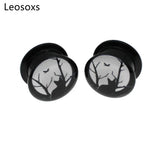 2pcs Hot Acrylic Ear Stud Thread Tunnel Earplugs 4-25mm Piercing Jewelry