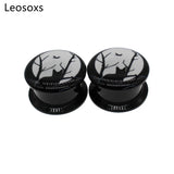 2pcs Hot Acrylic Ear Stud Thread Tunnel Earplugs 4-25mm Piercing Jewelry
