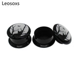 2pcs Hot Acrylic Ear Stud Thread Tunnel Earplugs 4-25mm Piercing Jewelry