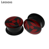 Leosoxs 2pcs Acrylic Double Horn Ear Expanding Tunnel Earplugs