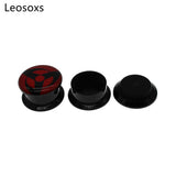 Leosoxs 2pcs Acrylic Double Horn Ear Expanding Tunnel Earplugs