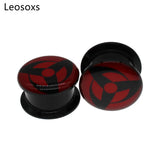 Leosoxs 2pcs Acrylic Double Horn Ear Expanding Tunnel Earplugs