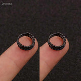 Leosoxs 2pcs Twist Open Nose Ring Ear Bone Piercing Jewelry