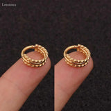 Leosoxs 2pcs Twist Open Nose Ring Ear Bone Piercing Jewelry