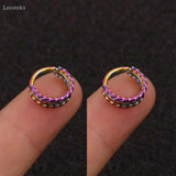 Leosoxs 2pcs Twist Open Nose Ring Ear Bone Piercing Jewelry