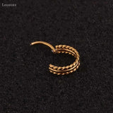 Leosoxs 2pcs Twist Open Nose Ring Ear Bone Piercing Jewelry