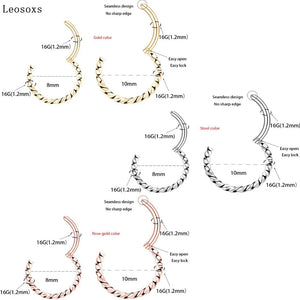 Leosoxs Shower Ring Stainless Steel Body Piercing Nose Ring