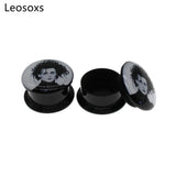 Leosoxs 2pcs Acrylic Ear Tunnel Earplugs, 4mm-25mm Piercing Jewelry
