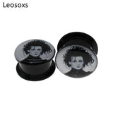 Leosoxs 2pcs Acrylic Ear Tunnel Earplugs, 4mm-25mm Piercing Jewelry