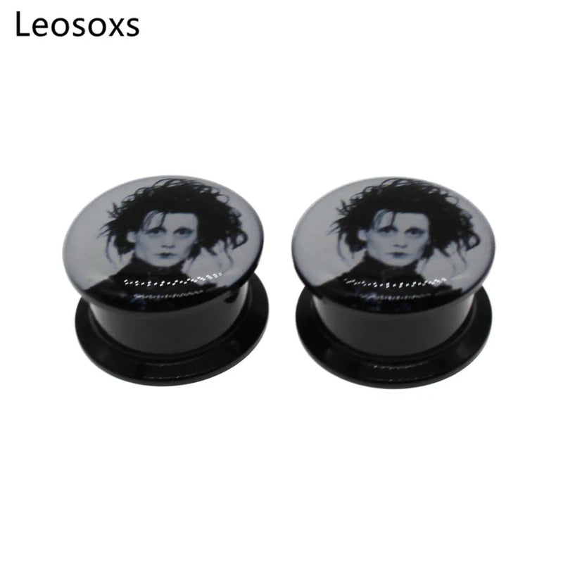 Leosoxs 2pcs Acrylic Ear Tunnel Earplugs, 4mm-25mm Piercing Jewelry