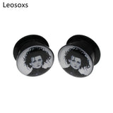 Leosoxs 2pcs Acrylic Ear Tunnel Earplugs, 4mm-25mm Piercing Jewelry
