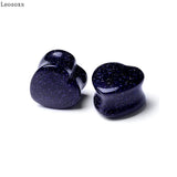 Leosoxs Heart-shaped Stone Pinna Earrings Piercing Jewelry