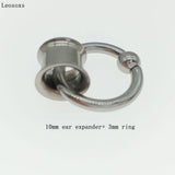 Surgical Steel Ear Flesh Double Flared Gauges BCR Ball Closure Nose Septum Ring