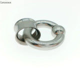 Surgical Steel Ear Flesh Double Flared Gauges BCR Ball Closure Nose Septum Ring