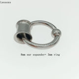 Surgical Steel Ear Flesh Double Flared Gauges BCR Ball Closure Nose Septum Ring