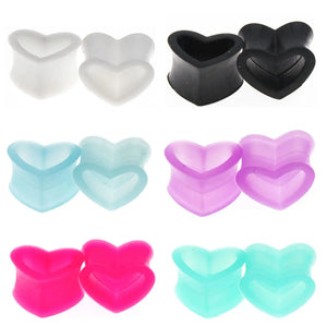 Silicone Ear Dilator Puncture Geometry Ornament Peach Heart Body Piercing