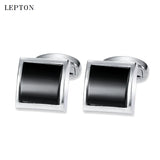 Lepton Glass Cufflinks for Mens High Square Glass Cufflink