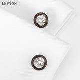 Lepton Car Steering Wheel Cufflinks for Mens Shirt Cuff