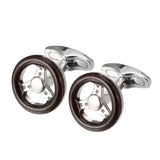 Lepton Car Steering Wheel Cufflinks for Mens Shirt Cuff