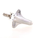 Lepton Classic Aircraft Styling Cufflinks Men's - Silver Plane Cuff Link