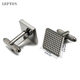 Lepton Classic Business Square Cufflinks Men Wedding Groom Carve Cuff links