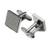 Lepton Classic Business Square Cufflinks Men Wedding Groom Carve Cuff links