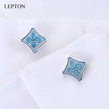Lepton Fleur De Lis Cufflinks Gift for Men/Wedding/Anniversaries