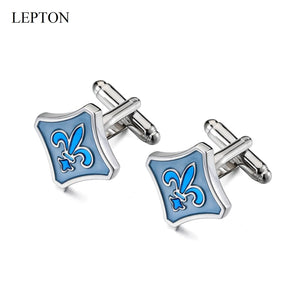 Lepton Fleur De Lis Cufflinks Gift for Men/Wedding/Anniversaries