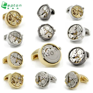 Lepton Functional Watch Movement Cufflinks for Men