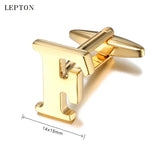 Lepton Hot Letters F Cufflinks For Men High Polishing Stainless Steel CuffLinks