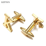 Lepton Letters K Cufflinks for Men High Polishing Stainless Steel CuffLinks