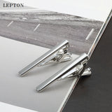 Lepton Mens Copper Skinny Tie Clip Glossy Clasp Tie Bar Wedding Slim Tie Pin