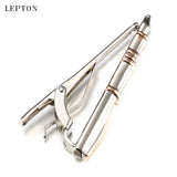 Lepton Neckties Tie Clip & Cufflinks Set Stainless Steel Business Wedding