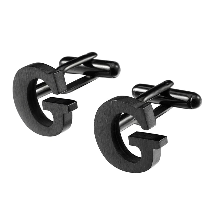 Lepton Stainless Steel Cufflinks G Cuff links Men French Shirt Cufflink