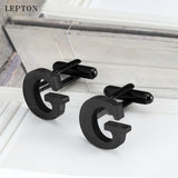 Lepton Stainless Steel Cufflinks G Cuff links Men French Shirt Cufflink