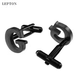 Lepton Stainless Steel Cufflinks G Cuff links Men French Shirt Cufflink