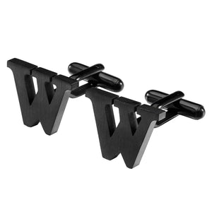 Lepton Stainless Steel W Cufflinks for Men - French Shirt Cufflink