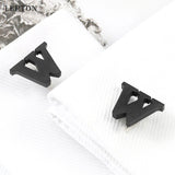 Lepton Stainless Steel W Cufflinks for Men - French Shirt Cufflink