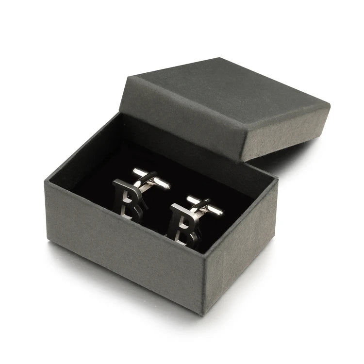 Lepton Stainless Steel B Cufflinks - Men's Shirt Cuffs Button