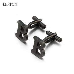 Lepton Stainless Steel B Cufflinks - Men's Shirt Cuffs Button