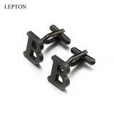Lepton Stainless Steel B Cufflinks - Men's Shirt Cuffs Button